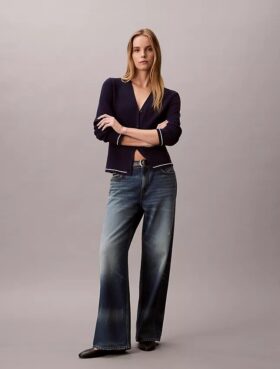 Gewebter Monologo-Zopfmuster-Cardigan