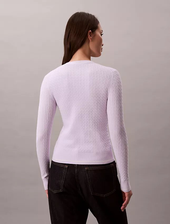 Gewebter Monologo-Zopfmuster-Cardigan Gewebter Monologo-Zopfmuster-Cardigan