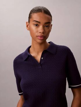 Gewebtes Monologo-Pullover-Poloshirt
