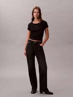 Gewebtes Monologo Slim T-Shirt