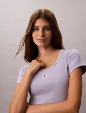 Gewebtes Monologo Slim T-Shirt