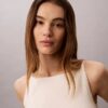 Gewebtes Monologo-Zopfmuster-Tanktop