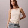 Gewebtes Monologo-Zopfmuster-Tanktop
