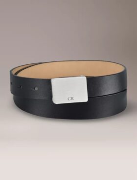 Glatter Gürtel mit Plakette