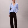 Glatter, melierter Strickcardigan