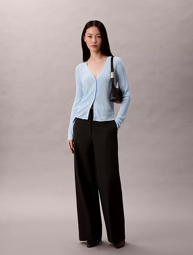 Glatter, melierter Strickcardigan Glatter, melierter Strickcardigan