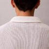Glatter Polo-Pullover aus Baumwolle mit Waffelmuster