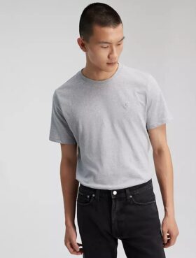 Glattes Baumwoll-T-Shirt mit Monogram