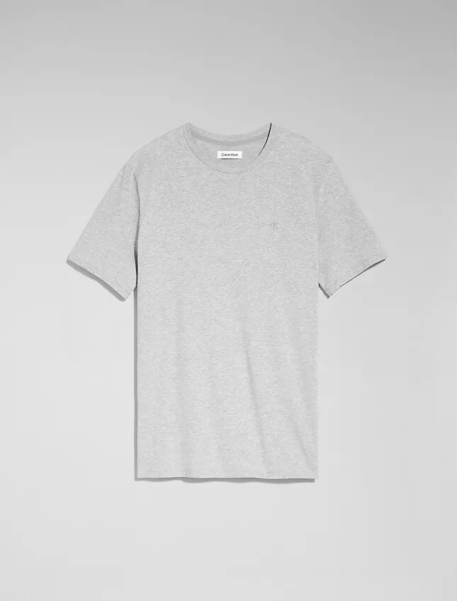 Glattes Baumwoll-T-Shirt mit Monogram Glattes Baumwoll-T-Shirt mit Monogram
