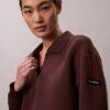 Glattes Mini-Polo-Sweatshirt-Kleid Glattes Mini-Polo-Sweatshirt-Kleid