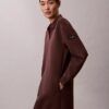 Glattes Mini-Polo-Sweatshirt-Kleid Glattes Mini-Polo-Sweatshirt-Kleid