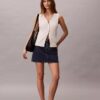 Glattes Tanktop aus Baumwollripp mit Knopfleiste Glattes Tanktop aus Baumwollripp mit Knopfleiste