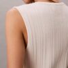 Glattes Tanktop aus Baumwollripp mit Knopfleiste Glattes Tanktop aus Baumwollripp mit Knopfleiste