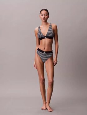 Grafik-Monogram-Stretch-Thong aus Microfiber