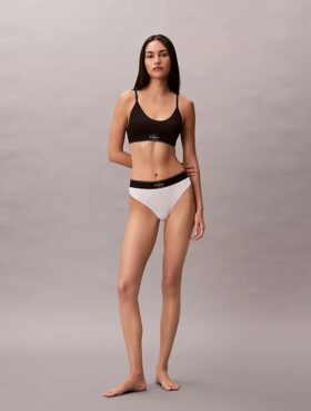 Grafik-Monogram-Stretch-Thong aus Microfiber