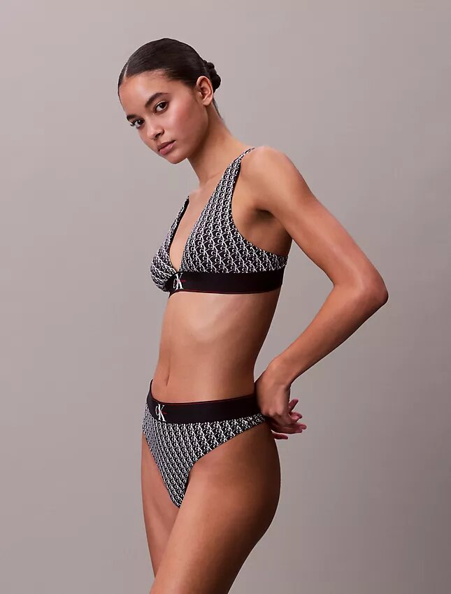 Grafik-Monogram-Stretch-Thong aus Microfiber Grafik-Monogram-Stretch-Thong aus Microfiber