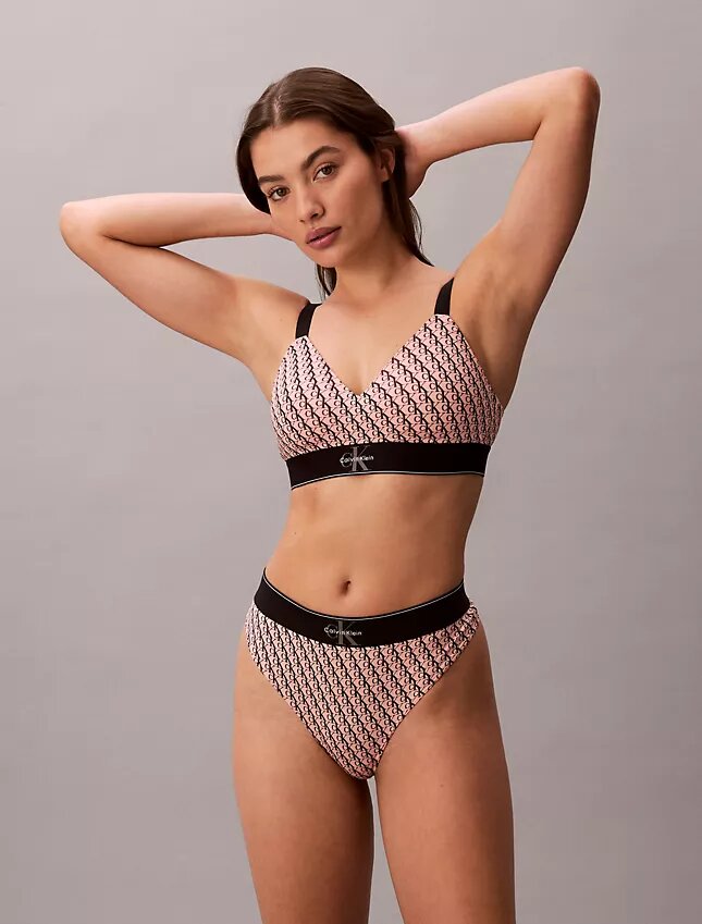 Grafik-Monogram-Stretch-Thong aus Microfiber Grafik-Monogram-Stretch-Thong aus Microfiber
