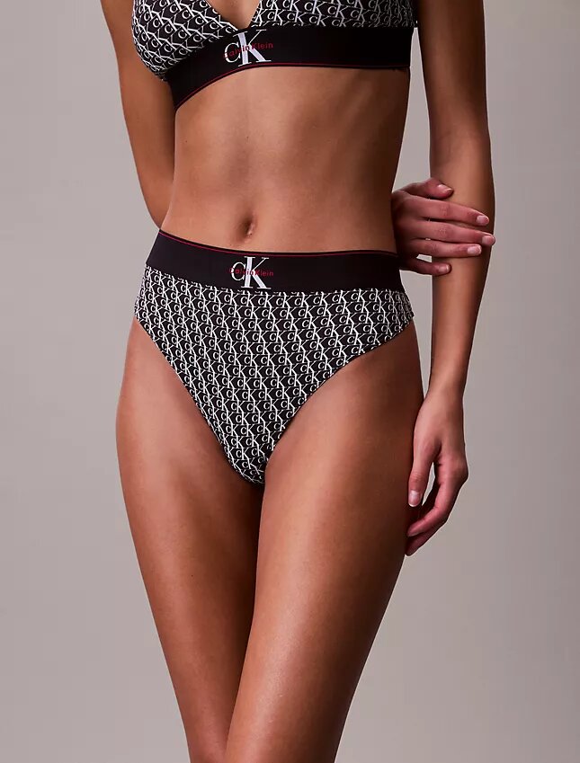 Grafik-Monogram-Stretch-Thong aus Microfiber Grafik-Monogram-Stretch-Thong aus Microfiber