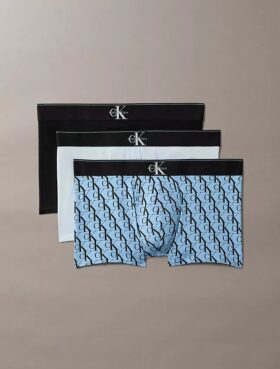 Grafik-Monogram-Trunk aus Cotton Stretch im 3er-Pack