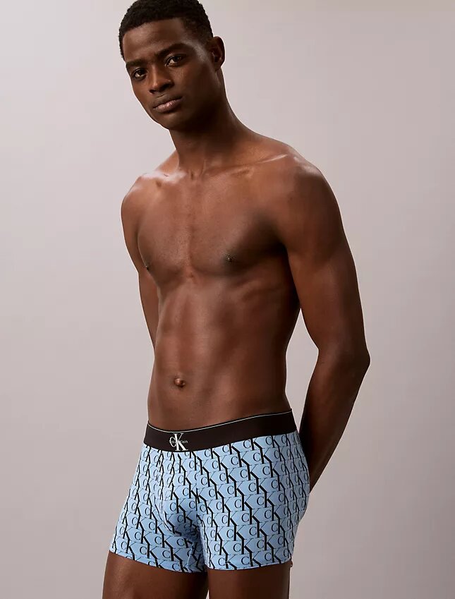 Grafik-Monogram-Trunk aus Cotton Stretch im 3er-Pack Grafik-Monogram-Trunk aus Cotton Stretch im 3er-Pack
