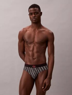 Grafischer Monogram-Stretch-Hüftslip aus Microfiber