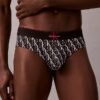 Grafischer Monogram-Stretch-Hüftslip aus Microfiber Grafischer Monogram-Stretch-Hüftslip aus Microfiber
