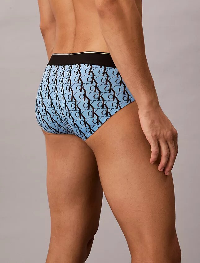 Grafischer Monogram-Stretch-Hüftslip aus Microfiber Grafischer Monogram-Stretch-Hüftslip aus Microfiber