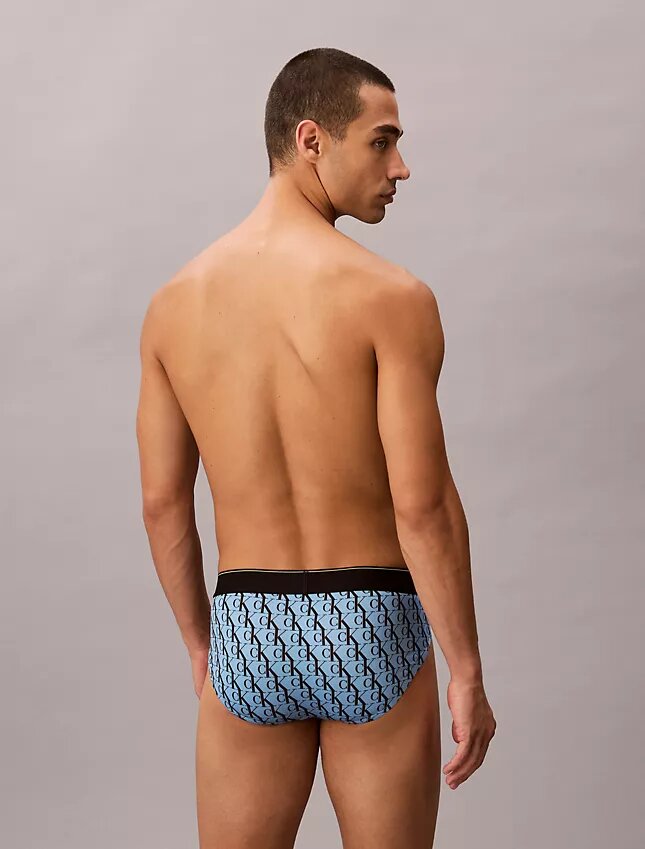 Grafischer Monogram-Stretch-Hüftslip aus Microfiber Grafischer Monogram-Stretch-Hüftslip aus Microfiber
