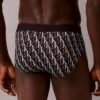 Grafischer Monogram-Stretch-Hüftslip aus Microfiber Grafischer Monogram-Stretch-Hüftslip aus Microfiber