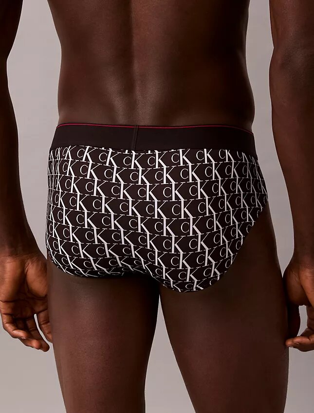 Grafischer Monogram-Stretch-Hüftslip aus Microfiber Grafischer Monogram-Stretch-Hüftslip aus Microfiber