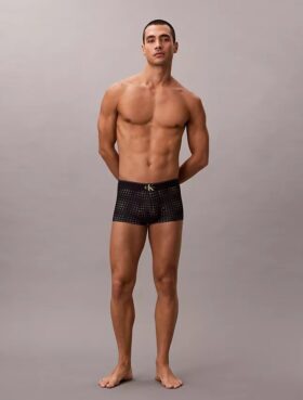 Grafischer Monogram-Stretch-Low Rise Trunk aus Mikrofaser