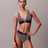 Grafisches Monogram, Microfiber-Stretch, leicht gefüttert, Triangel-Bralette Grafisches Monogram, Microfiber-Stretch, leicht gefüttert, Triangel-Bralette
