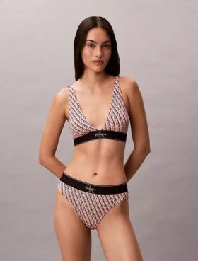 Grafisches Monogram, Microfiber-Stretch, leicht gefüttert, Triangel-Bralette