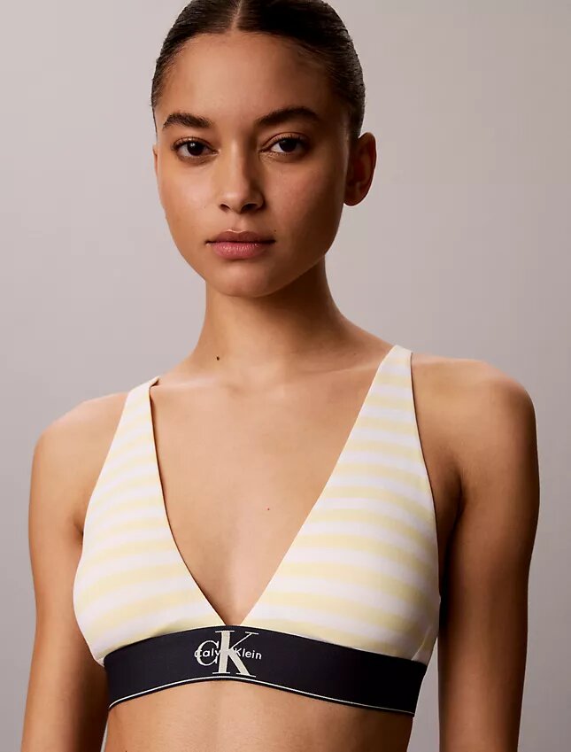 Grafisches Monogram, Microfiber-Stretch, leicht gefüttert, Triangel-Bralette Grafisches Monogram, Microfiber-Stretch, leicht gefüttert, Triangel-Bralette