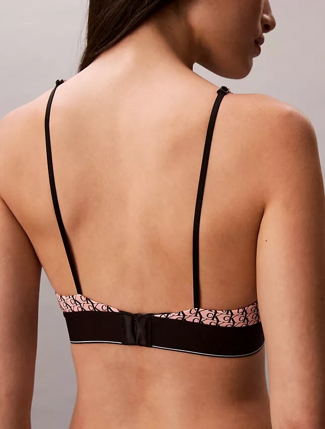 Grafisches Monogram, Microfiber-Stretch, leicht gefüttert, Triangel-Bralette Grafisches Monogram, Microfiber-Stretch, leicht gefüttert, Triangel-Bralette