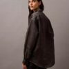 Hemd mit Denim-Print und Knopfleiste