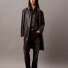 Hemd mit Denim-Print und Knopfleiste