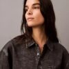 Hemd mit Denim-Print und Knopfleiste