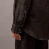 Hemd mit Denim-Print und Knopfleiste