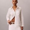Hemd mit Knopfleiste und Broderie Anglaise Hemd mit Knopfleiste und Broderie Anglaise