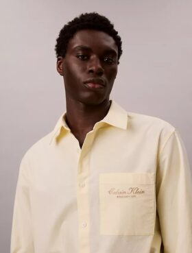 Hemd mit Logo-Grafik aus gewaschenem Oxford-Stoff mit Button-Down-Kragen