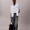 Hemd mit Logo-Grafik aus gewaschenem Oxford-Stoff mit Button-Down-Kragen Hemd mit Logo-Grafik aus gewaschenem Oxford-Stoff mit Button-Down-Kragen