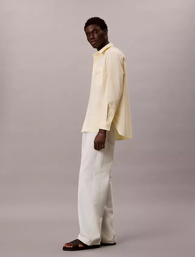 Hemd mit Logo-Grafik aus gewaschenem Oxford-Stoff mit Button-Down-Kragen Hemd mit Logo-Grafik aus gewaschenem Oxford-Stoff mit Button-Down-Kragen