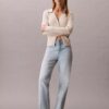 High-Waist-Jeans mit geradem Bein High-Waist-Jeans mit geradem Bein