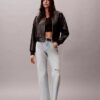 High-Waist-Jeans mit geradem Bein High-Waist-Jeans mit geradem Bein
