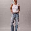 High-Waist-Jeans mit geradem Bein High-Waist-Jeans mit geradem Bein