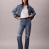 High-Waist-Jeans mit geradem Bein High-Waist-Jeans mit geradem Bein