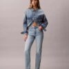High-Waist-Jeans mit geradem Bein High-Waist-Jeans mit geradem Bein