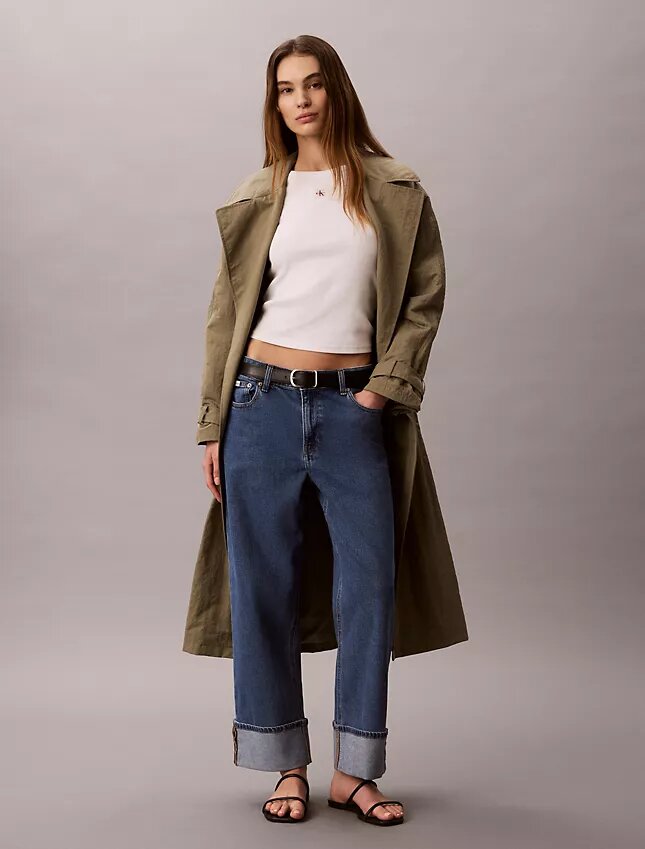 High-Waist-Jeans mit geradem Bein High-Waist-Jeans mit geradem Bein