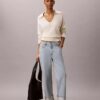 High-Waist-Jeans mit geradem Bein High-Waist-Jeans mit geradem Bein
